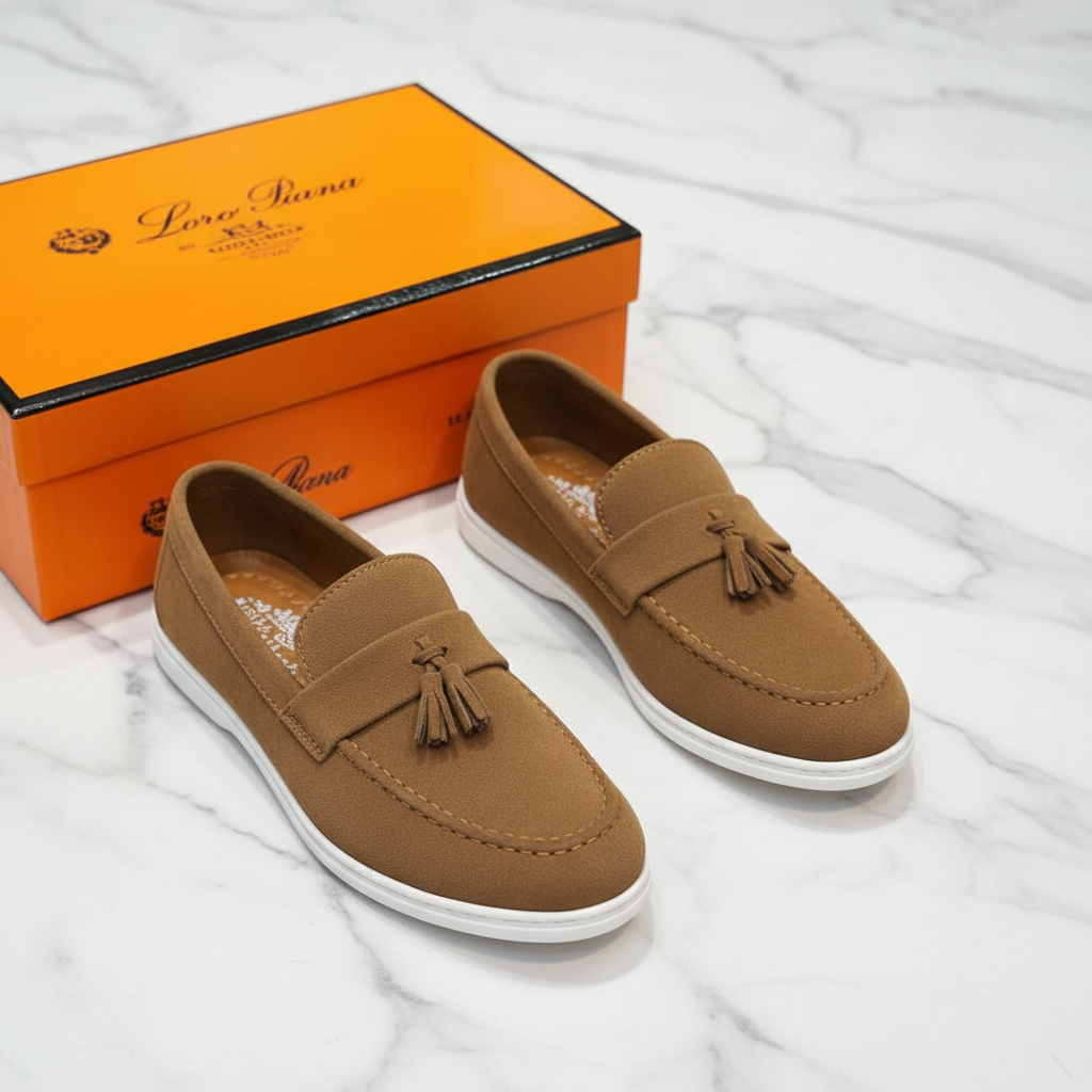 Grey Loafers Product Shot