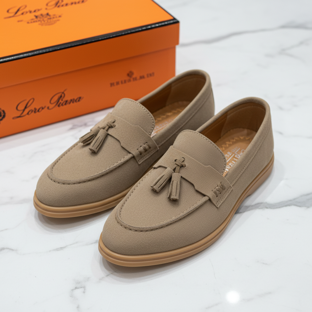 Tan Camel Loafers Product Shot