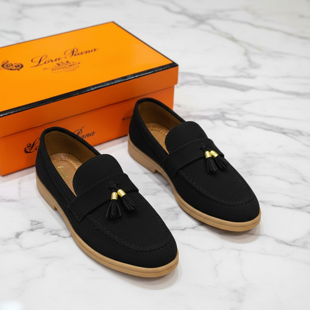 Black Loafers Product Shot